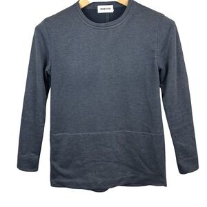 Taylor Stitch Charcoal Crewneck Sweatshirt Long Sleeve Zipper Detail Women's XS